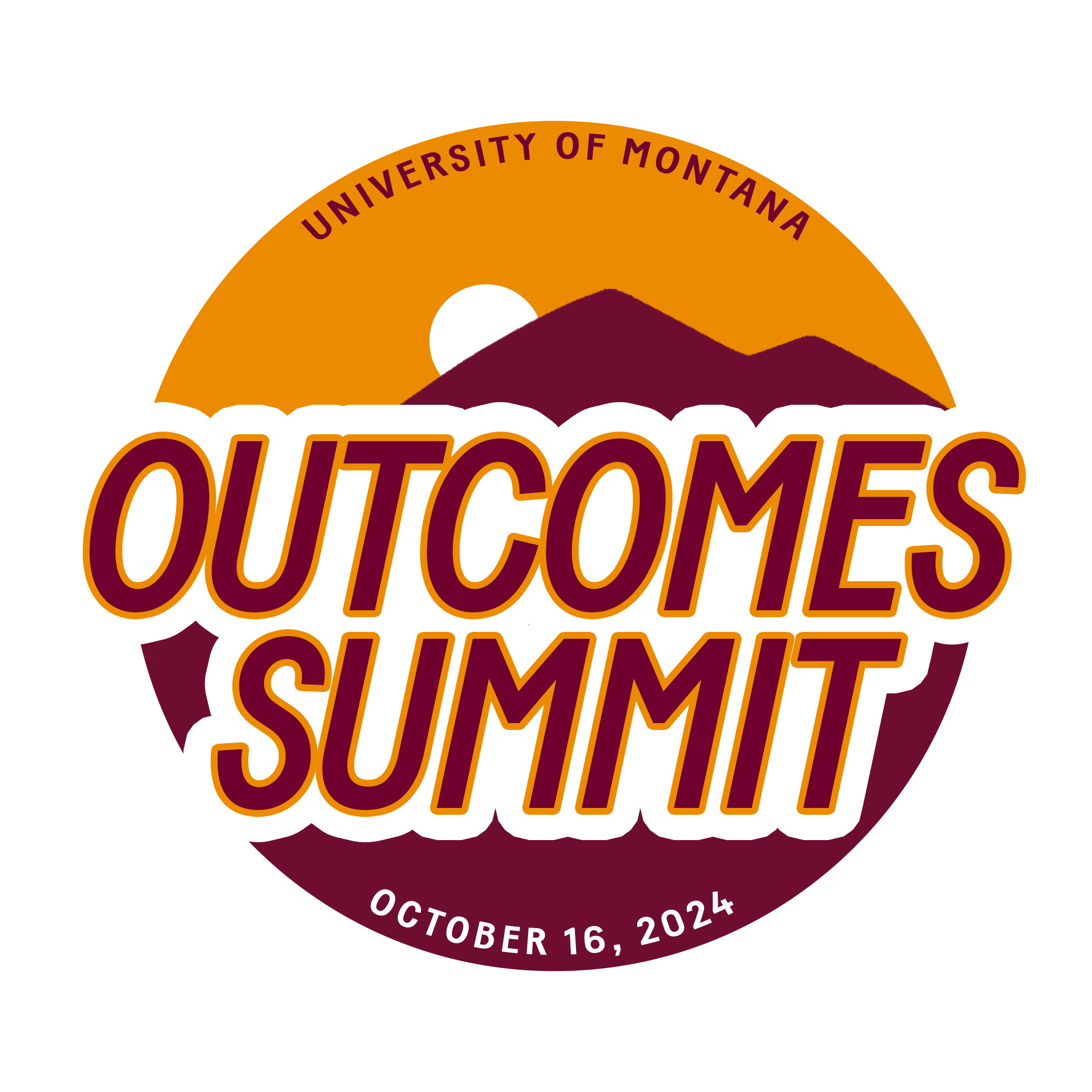 Logo for the UM Outcomes Summit including the event date - October 16, 2024.